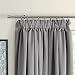 H.Versailtex Solid Thermal Insulated Blackout Pencil Pleat Anti - Mite Curtains for Bedroom with Two Free Tiebacks - Grey, Energy Saving & Noise Reducting, 66" Width x 54" Drop, Set of 2 pieces