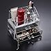 New Cosmetic Jewellery Rack Makeup Organizer Box Case Clear 2 Storage Drawers