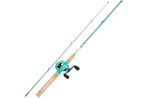 Sougayilang Fishing Rod and Reel Combo, 2-Piece 5-Foot 6-Inch Graphite & Fiberglass Rod, Durable and Strong, QuickSet Anti-Reverse Fishing Reel (1Pack/2Pack)