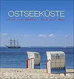 Ostseeküste: Wind und Wellen - Sand und Meer. Wandkalender 2020. Monatskalendarium. Spiralbindung. Format 16 x 17 cm by 