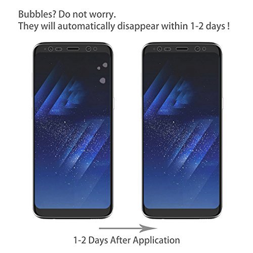 JETech Protector de Pantalla para Samsung Galaxy S8 Plus Cobertura
complete Ultra Transpanrente 2 Unidades