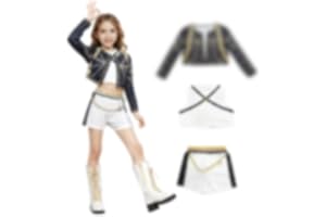 SIFXOUPED K pop kostium dziecięcy Demon Hunters, kompletny zestaw do cosplay dla dziewcząt, inspirowany Rumi, Mira, Zoey i Huntrix, strój na Halloween, imprezę i karnawał, pasuje od 3 do 16 lat