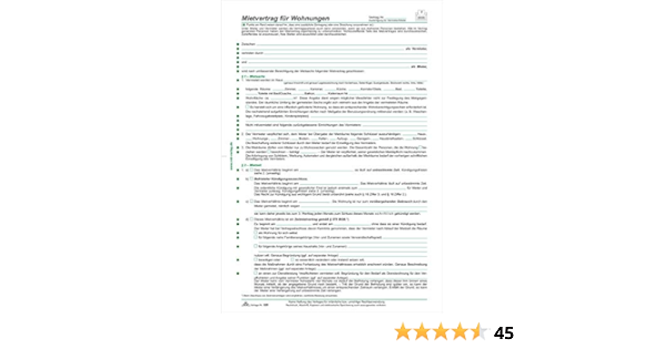 Rnk 525 10 Universal Mietvertrag Wohnungen Ubergabeprtkl Selbstdurchschreibend Din A4 1pkg A10stk Amazon De Burobedarf Schreibwaren