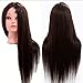 Neverland Professional 24" 50% Real Human Hair Training Head With Free Clamp For College and Professional Use Dark Brown