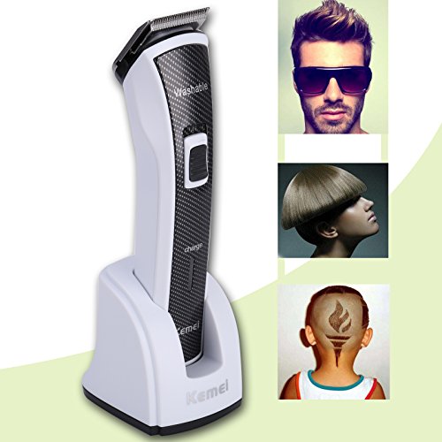 KYG Profi Elektrischer Haarschneider mit Ladestation Haarschneidemaschine Trimmer Hair Clipper Schwarz/Weiß - 7