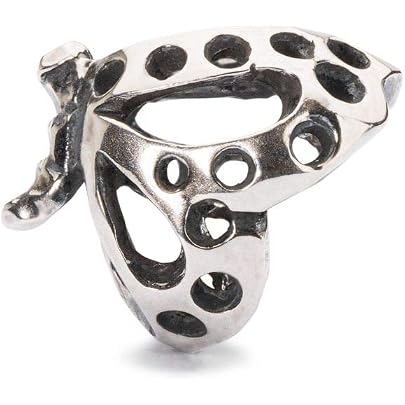 Perla Trollbeads In Argento Sterling 925 - Bucaneve Di Gennaio, Perla Per Bracciali Personalizzabili - Design A Mano Per Donna