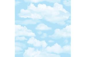 Fresco Cloud Nine Sky Print Clouds Wallpaper