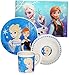 Produktbild Unbekannt 4 TLG. Geschirrset -  Disney die Eiskönigin - Frozen  - Kindergeschirr _ Mikrowellen & Spülmaschinen geeignet - Porzellan Trinktasse + Teller + Müslischale ..