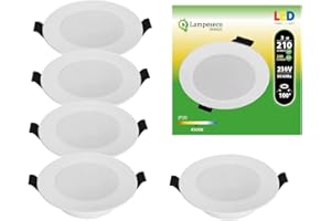 LAMPESECOENERGIE Lot de 10 Spot Encastrable LED Downlight Panel Extra-Plat 3W Blanc Neutre 4200-4500K