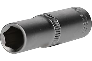 BRILLIANT TOOLS BT021822 Llave de vaso hexagonal de 3/8", versión larga, 10 mm [Powered by KS TOOLS]