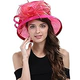 ❤️Sombreros para su vida: sin duda llevar este maravilloso sombrero de ladrillo amplio que asiste a la reunión de Ascot Royal es perfecto. Su diseño único te permite ser una estrella brillante. Otra idea genial es llevarlo para celebrar su aniversario o una boda de novia. Además, como un accesorio de fiesta de té para niñas sería la buena elección. De todos modos. No olvides que el sombrero blanco o negro puede ser el mejor para un evento de iglesia o funeral.