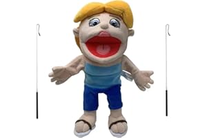 BRITIVA SML Jeffy Hand Puppet With 2 Rod, 40cm XL Ventriloquist Dummy, Professional Movable Mouth & Soft Plush, Educational Funny Kids Toy, Interactive Entertainment for Boys Girls Birthday Gift (Jeffy Mom)