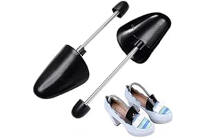 Bamboopack 2 pares de zapatos de longitud ajustable para adultos, expansores de zapatos para botas y zapatos, soporte para zapatos para mujeres y hombres, color negro