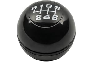 PLHJI Leva del pomello del cambio Leva del cambio per pallamano adatta per Alfa Fit per Romeo Giulietta 2010-2018 nero argento cromato -6_Speed_Black_