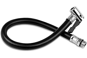 DHISPERARES Reifenfüllschlauch Universal 38 cm Lang, Gewinde 12,5 mm, Reifenfüller-Verlängerungsschlauchadapter, Kompatibel mit Luftkompressor, Pumpen, Reifenfüller Schlauch für Fahrrad, Auto, Motorrad