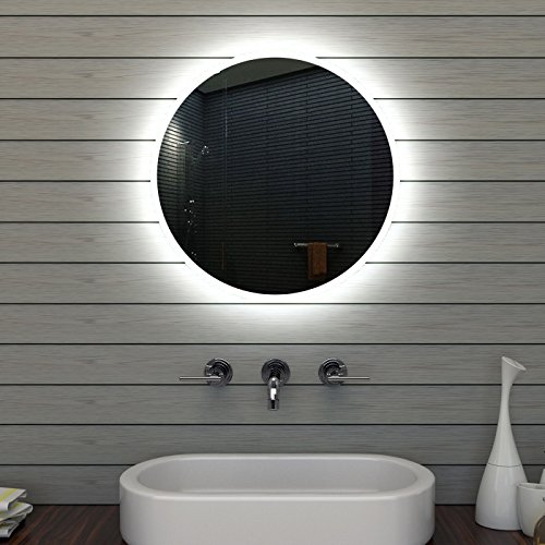 Badezimmerspiegel Badspiegel Wandspiegel LED Beleuchtung Rund 60cm MLE6602 - 2