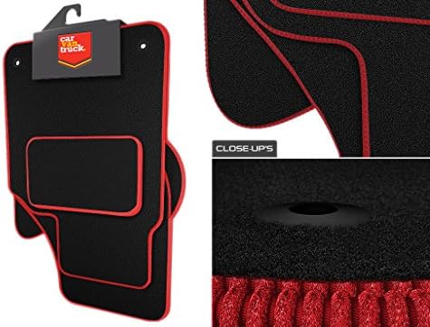 Car Van Truck Brand Name (X80:CT55) 4 Piece Chrysler (2002-2009) Jeep Cherokee Vehicle Specific Car Mat Set in Black Carpet with Black Edge Trim Colour