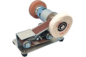 LeTkingok 100-240v Mini Levigatrice a Nastro Elettrica Multifunzionale, Macchina Per Affilare La Lucidatura Fai-da-te Mola Per Affilare I Coltelli Ad Angolo Fisso