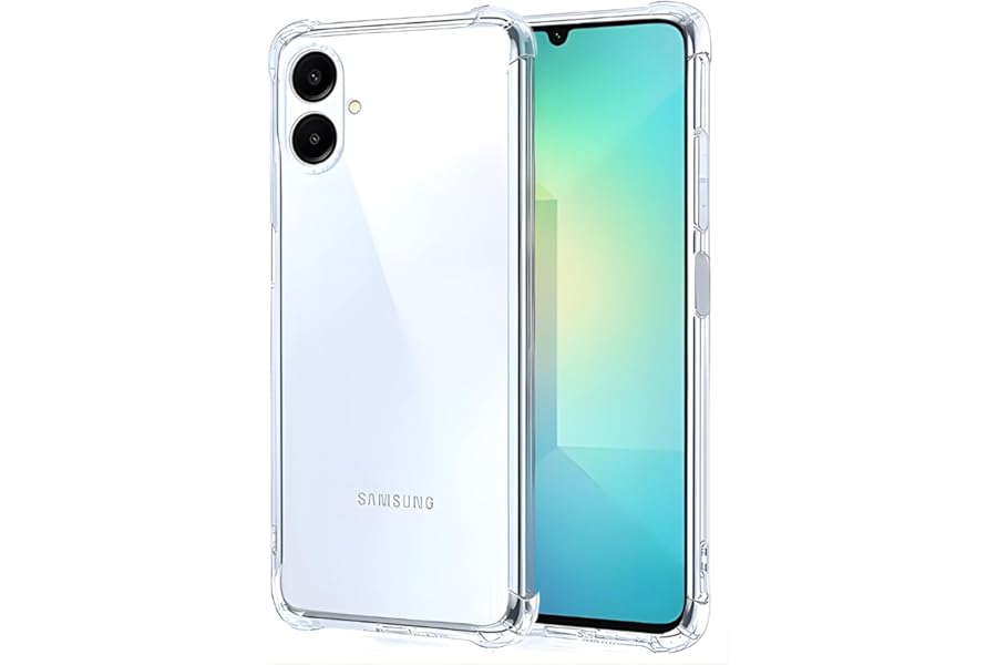 Clear Pouch TPU Shockproof Gel Case back cover compatible with Samsung Galaxy A06 I Military-Grade Protection I Crystal Clear