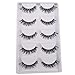 5 Pairs Makeup Necessay Soft Black Cross Long False Eyelash Eye Lash Extension by Phoenix b2c