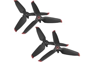SENHAI 2 Paia Eliche FPV Compatibile con DJI FPV Combo Drone, Eliche Ali per View Drone UAV Quadcopter con videocamera 4K - Red Edge