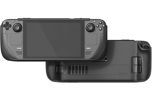 Skull & Co. GripCase SD pour Steam Deck et OLED: Coque Protectrice Douce avec Textures Anti-Dérapantes et Support, Absorption des Chocs et Anti-Rayures - Noir