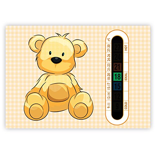 Beige Teddy Bear Nursery and Baby Room Thermometer