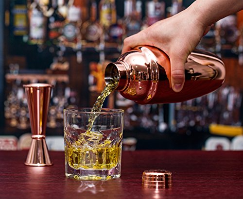 HOMEKEROS Kupfer Cocktail Shaker Profi Bar Shaker Edelstahl Rostfrei 550ml - 6