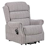 The Aries Dual Motor Fabric Riser Recliner Chair (Standard, Wheat)
