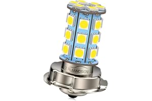 Ruiandsion 1pc P26S Lampadina faro LED DC 6V per moto Motocicletta 5050 27SMD Chipset 6000K Bianco
