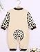 Bindun Newborn Baby Infant Girl's Boy's Long Sleeve Animal Printed Romper Pyjamas Nightwear Beige Cow ,3-6 M