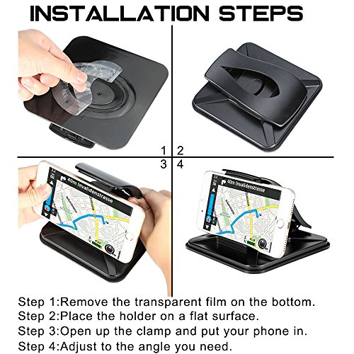 Supporto GPS per auto con Mini Duster, AFUNTA Supporto per auto cruscotto antiscivolo per dispositivo 3 