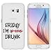 Produktbild Samsung Galaxy S6 Hülle von licaso® aus TPU schützt Dein S6 5,1" Friday I'm Drunk Party Weekend no Love Muster Schutz-Hülle Cover Case transparent klare Schutzhülle galaxys6 Tasche Silikon Style (Samsung Galaxy S6, Friday I'm Drunk)