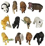 JUGUETES DE ANIMALES DE DURABILIDAD - El exclusivo juego de juguetes de animales salvajes con colores vibrantes y está hecho de vinilo duradero, flexible y duradero. Todos los animales están pintados a mano con detalles completos. Sus texturas especialmente moldeadas y sus detalles ricamente pintados les dan vida y ayudan a inspirar la creatividad de los niños.