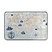 Produktbild SuanHen Carpet World Map Anchor Compass Doormat 15.7 x 23.6 inch, Living Room Bedroom Kitchen Bathroom Decorative Lightweight Foam Printed Rug