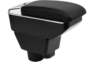 OYHCM Armlehnen für Opel Corsa F 2020-2022 Mittelarmlehne Armauflage Zweilagige Mittelkonsole Armlehne Staufach Schwarz