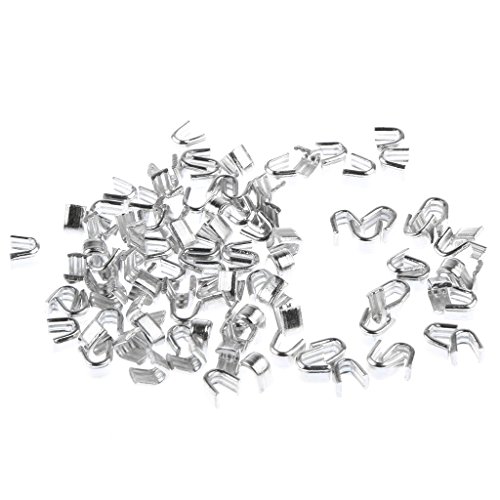 Preisvergleich Produktbild Homyl 100pcs Drahtseilklemmen aus Edelstahl Seilklemmen U Schnalle Drahtseil , Gewindedurchmesser: 2.81mm