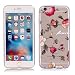 Produktbild iPhone 6S 6 Hülle, E-Unicorn Handyhülle Apple iPhone 6S 6 Hülle Transparent mit Muster Blumen Rose Silikon Durchsichtig Tasche Ultra Slim Dünn TPU Bumper Schutzhülle Stoßfest Hochwertigem Zubehör Set Etui Schale Back Case Cover Rückseite