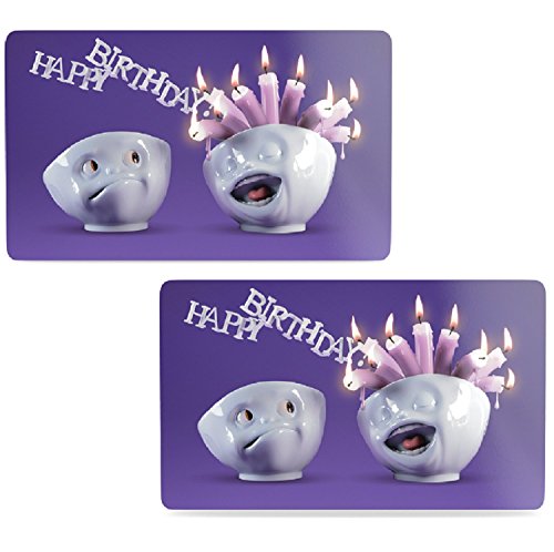 TV Tassen 2er SET Schnittenbrettchen HAPPY BIRTHDAY, Fiftyeight Products