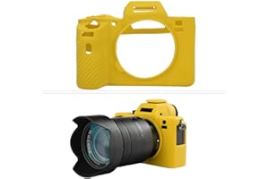 BINDPO Silikonowa torba na aparat A72 A7R2 A7S2 A7II A7RII A7SII, obudowa ochronna do miękkich gumowych skorup (żółta)