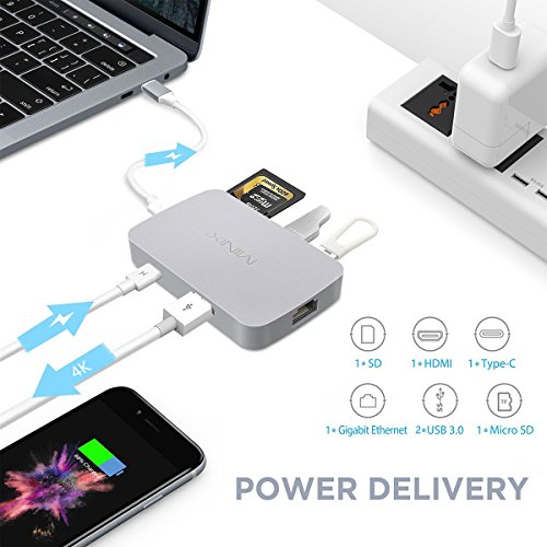 MINIX NEO C USB-C Hub Multiport Mac Konverter mit HDMI Port Unterstützung 4K Audio-Grau (kompatibel mit Macbook,Macbook Pro und so weiter) - 2