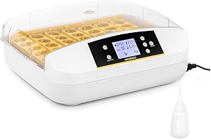 incubato IN-32DDI Brutapparat für 42 Eier Inkubator integrierte Schierlampe vollautomatisch LCD Anzeige Brutautomat Brutkasten Brüter