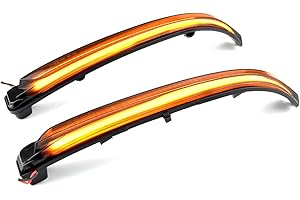 MKptopia 2pcs luci LED segnale di rotazione indicatori specchio laterale sinistro + destro con funzione dinamica compatibile con Peu-geot 3008 5008 Cit-roen C5