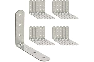 OMIDEAS 20 x Soporte de Esquina (60 x 60 x 16) Conectores de Angulo Escuadra madera Soporte de ángulo de Acero galvanizadas