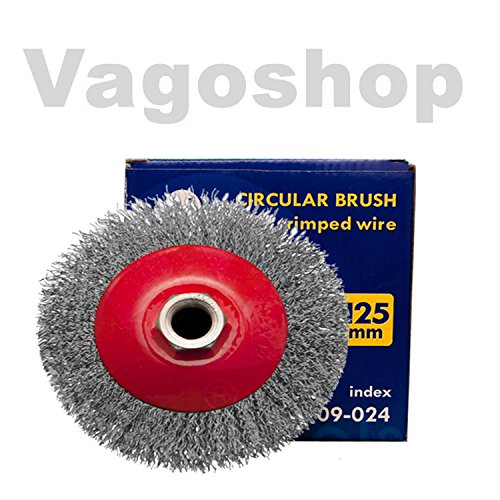 3x Kegelbürste Rundbürste Drahtbürste 125 gewellt Bürste Schleifbürste f. Flex - 2