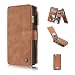 Produktbild LOOKAY Apple iPhone 6 / 6S Multifunktions PU Leder Handy Tasche Schutzhülle hülle und Geldbörse 2 in 1 - Braun
