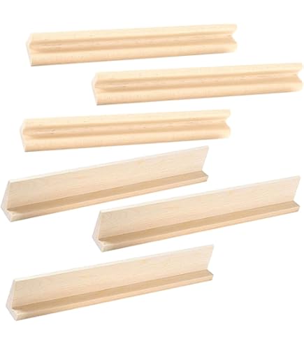 6 Soportes De Madera Para Dominó - Expositor Y Organizador Para Fichas, Ideal Para Coleccionistas Y Juegos De Mesa, Tamaño 17x2.3x1.8 Cm