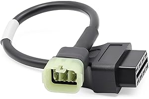 OSZNMMG OBD2 6 Pin to 16 Pin Diagnostic Cable Adapter for Kawasaki Motorcycle Fault Detection Connector Fits OBD Diagnostic Scanner reader