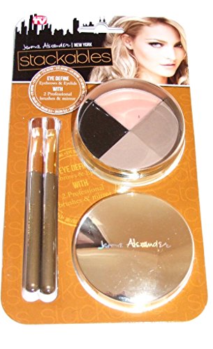 Jerome Alexander Stackables - Eye define 2 shades of eyeshadow eye gel and wax mirrored compact and brush