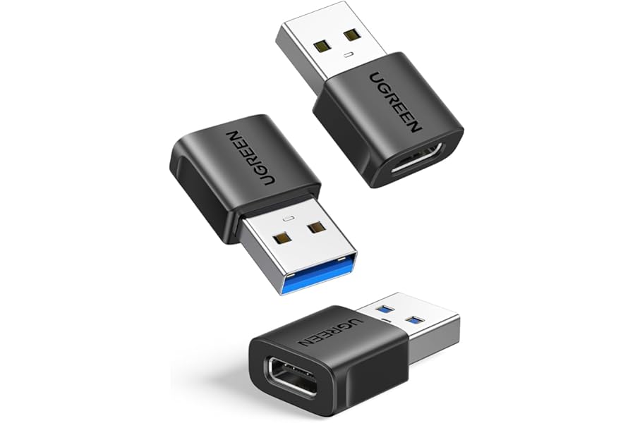 UGREEN USB C to USB Adaptor,Car Fast Charging Adapter,3 Pack 10Gbps Date Tansfer Type C Female to USB 3.0 Male Converter Compatible with iPhone 16/15, iPad Air/Mini, Apple Watch,Samsung Galaxy S24